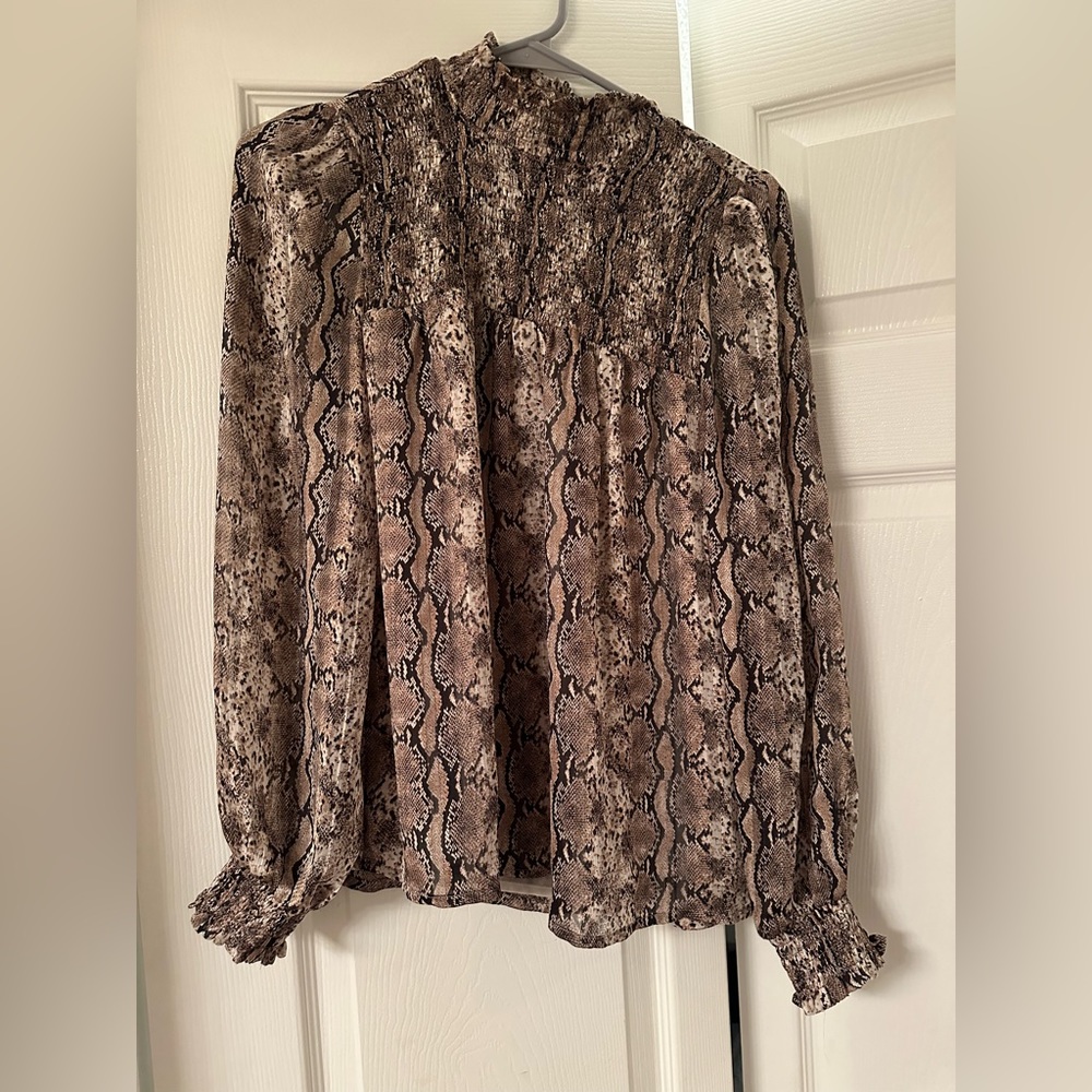 Snakeskin patterned blouse